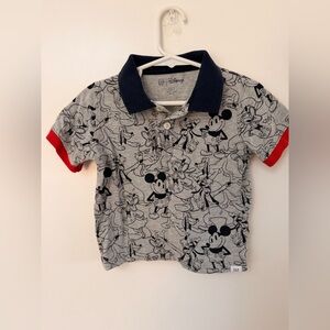 Baby Gap Disney Mickey Mouse Grey Polo Shirt for Kids 2T
